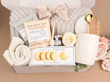 Load image into Gallery viewer, Curated Gift Boxes – Luxury Tea, Blanket &amp; Shortbread Set
