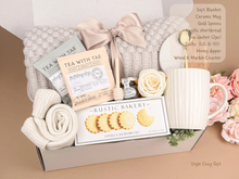 Load image into Gallery viewer, Curated Gift Boxes – Luxury Tea, Blanket &amp; Shortbread Set
