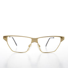 Load image into Gallery viewer, Gold Horn Rim Clear Lens Vintage 90s Optical Frame - Marco
