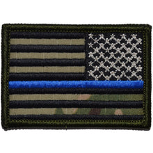 Load image into Gallery viewer, Reverse Thin Blue Line Police US Flag - 2x3 Patch

