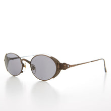 Load image into Gallery viewer, 90s Intricate Metal Oval Sunglass - Medici
