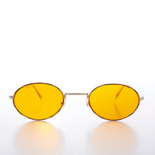 Load image into Gallery viewer, Oval Yellow Lens Vintage Sunglass - Mellow
