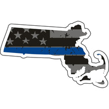 Load image into Gallery viewer, Distressed Thin Blue Line State Sticker - Choose Your State
