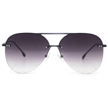 Load image into Gallery viewer, Megan 2 - Faded Black Metal Aviator Sunglasses
