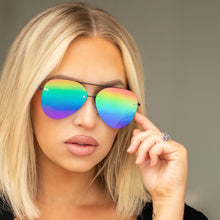 Load image into Gallery viewer, Smaller Megan 2 - Pride Aviator Sunglasses
