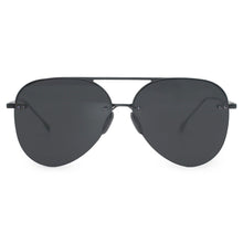 Load image into Gallery viewer, Smaller Megan 2 Jet Black- Tangle Free Aviator Sunglasses
