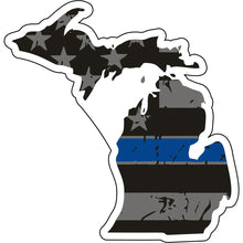 Load image into Gallery viewer, Distressed Thin Blue Line State Sticker - Choose Your State

