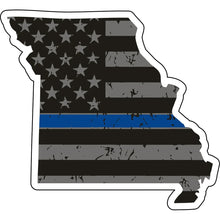 Load image into Gallery viewer, Distressed Thin Blue Line State Sticker - Choose Your State
