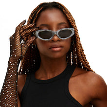 Load image into Gallery viewer, Kat x Money Moves - Grey Cateye Sunglasses
