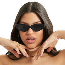 Load image into Gallery viewer, Kat x Money Moves - Black Cateye Sunglasses
