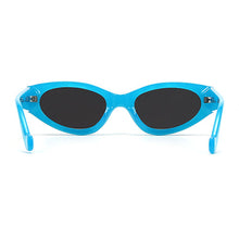 Load image into Gallery viewer, Kat x Money Moves - Blue Cateye Sunglasses
