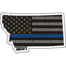Load image into Gallery viewer, Distressed Thin Blue Line State Sticker - Choose Your State
