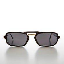 Load image into Gallery viewer, Unique 90s Rectangular New Wave Sunglass - Noir
