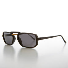 Load image into Gallery viewer, Unique 90s Rectangular New Wave Sunglass - Noir
