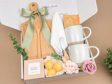 Load image into Gallery viewer, Home Blessing Gift Box – Bamboo Cutting Board, Ceramic Mugs &amp; Cozy Kitchen Essentials
