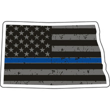Load image into Gallery viewer, Distressed Thin Blue Line State Sticker - Choose Your State
