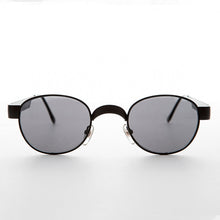Load image into Gallery viewer, Round Metal Industrial Sunglass with Wide Curve Temples - Ollie
