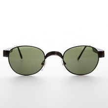 Load image into Gallery viewer, Round Metal Industrial Sunglass with Wide Curve Temples - Ollie

