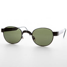 Load image into Gallery viewer, Round Metal Industrial Sunglass with Wide Curve Temples - Ollie
