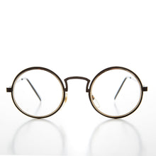 Load image into Gallery viewer, Vintage Round Clear Lens Pretend Eye Glasses - Oreo
