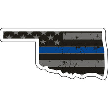 Load image into Gallery viewer, Distressed Thin Blue Line State Sticker - Choose Your State
