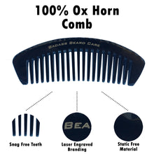 Load image into Gallery viewer, Wide Tooth Ox Horn Comb

