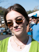 Load image into Gallery viewer, 90s Oval Metal Aviator Sunglass with Floating Cross Bar - Avery
