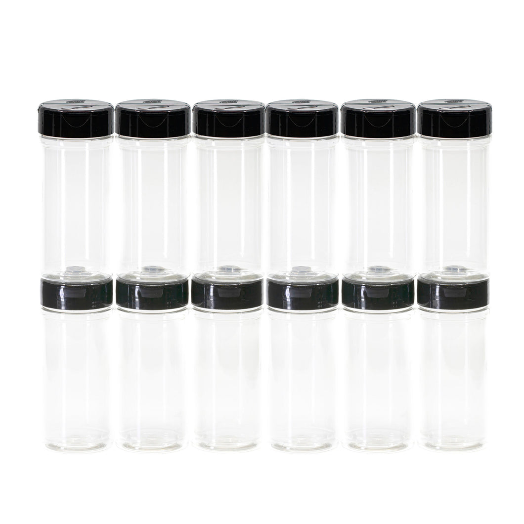 12 Pack - Plastic Shaker Jars