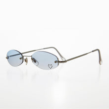 Load image into Gallery viewer, Micro Sunglass with Heart Rhinestone Accent - Primo
