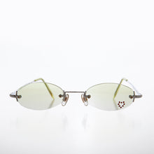 Load image into Gallery viewer, Micro Sunglass with Heart Rhinestone Accent - Primo
