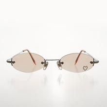 Load image into Gallery viewer, Micro Sunglass with Heart Rhinestone Accent - Primo
