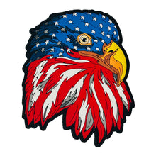 Load image into Gallery viewer, The Ultimate expression of Freedom the American Flag Eagle PVC Patch - 4&quot; Tall with Hook Backing
