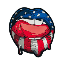 Load image into Gallery viewer, American Flag Lips - 3" PVC Patch
