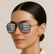 Load image into Gallery viewer, Patriot Eyes – Aviator Sunglasses
