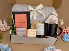 Load image into Gallery viewer, Personalized Gift Box for Him – Writer Set with Journal, Gold Pen, Tea &amp; Chocolate
