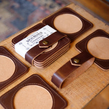 Load image into Gallery viewer, Premium Leather Coasters - USA Made
