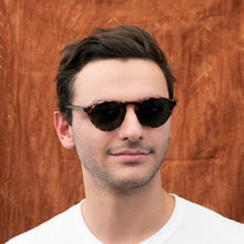 Load image into Gallery viewer, Horn Rim Round Dapper Pantos Vintage Sunglasses - Randy
