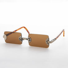 Load image into Gallery viewer, 90s Vintage Rare Rectangle Rimless Punk Goth Sunglass - Rebel 2

