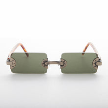 Load image into Gallery viewer, 90s Vintage Rectangle Rimless Punk Goth Sunglass - Rebel 3
