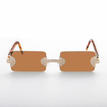 Load image into Gallery viewer, 90s Vintage Rare Rectangle Rimless Punk Goth Sunglass - Rebel 2
