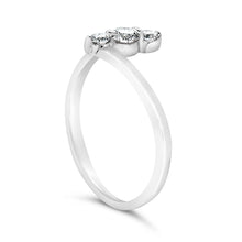 Load image into Gallery viewer, 10K White Gold 1/4 Cttw Lab Grown Diamond Vertical Three Stone Ring
