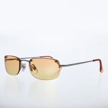 Load image into Gallery viewer, Rimless 90s Rectangle Sunglass with Two Color Lens - Rumi

