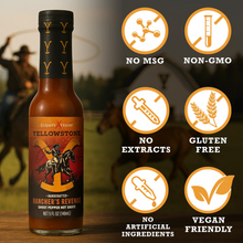 Load image into Gallery viewer, Yellowstone Hot Sauce Variety Pack 4 Bottles
