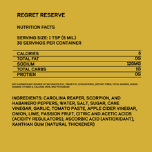 Load image into Gallery viewer, REGRET 𝘙𝘌𝘚𝘌𝘙𝘝𝘌 HOT SAUCE
