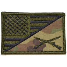 Load image into Gallery viewer, Rifle Cross Infantry USA Flag - 2.25x3.5 Patch
