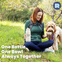 Load image into Gallery viewer, Dog + Human Water Bottle with Detachable Dog Bowl
