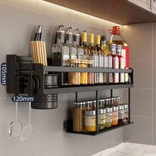 Load image into Gallery viewer, DecorBites™ Double-Layer Kitchen Organizer Wall Spice Storage Rack
