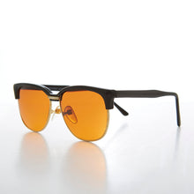 Load image into Gallery viewer, Amber Lens Half Frame Square Vintage Deadstock Sunglass - Sasha
