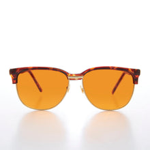 Load image into Gallery viewer, Amber Lens Half Frame Square Vintage Deadstock Sunglass - Sasha
