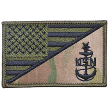 Load image into Gallery viewer, Navy SCPO Senior Chief Petty Officer USA Flag - 2.25x3.5 Patch

